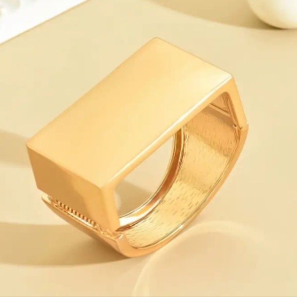 Macy's Gold Plated Statement Cuff Bracelet - Picture 2 of 6